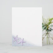 Papier En-tête de papier-lettres Starfish violet (Debout devant)