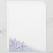 Papier En-tête de papier-lettres Starfish violet (Devant / Derrière)