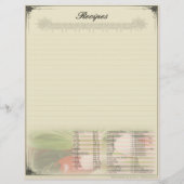 Papier En-Tête De Recette Avec Conversions De Mesure (Devant)