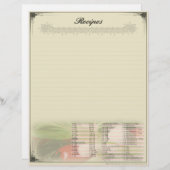 Papier En-Tête De Recette Avec Conversions De Mesure (Devant / Derrière)