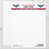 Papier En-tête de système de sécurité (Devant / Derrière)
