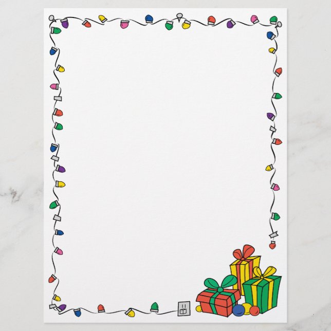 Papier En-tête des feux de Noël (Devant)