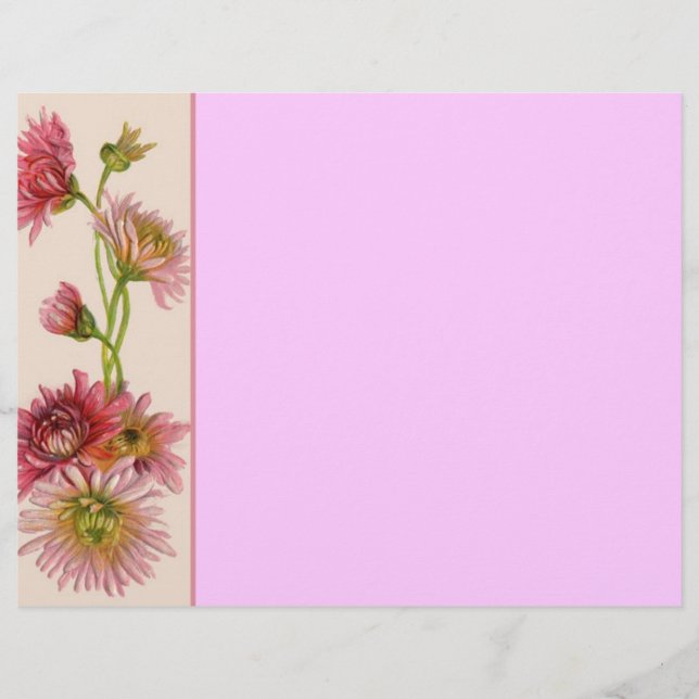 Papier En-tête des fleurs (Devant)