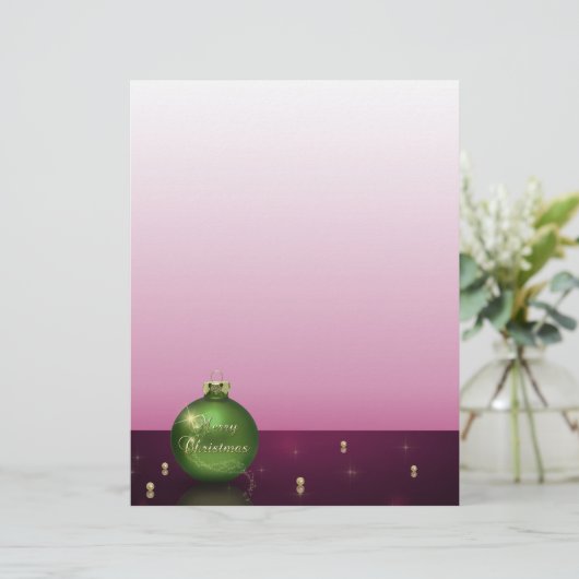 Papier en-tête d'ornement de Noël étincelant (Debout devant)