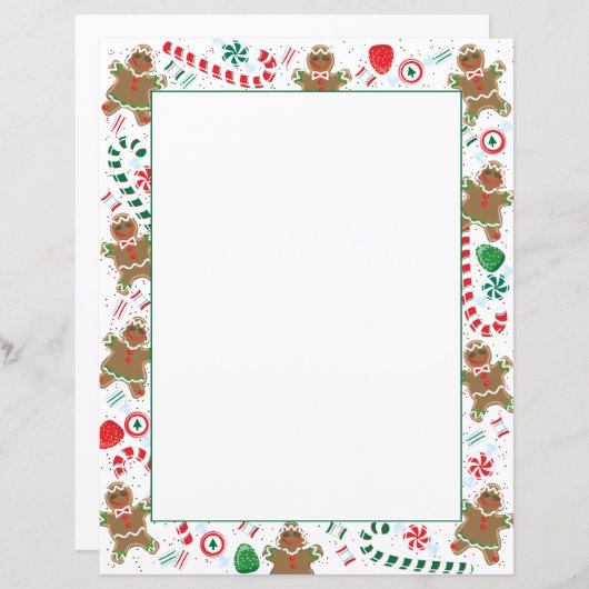 Papier En-tête du biscuit en pain d'épices (Devant / Derrière)