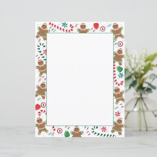 Papier En-tête du biscuit en pain d'épices (Debout devant)