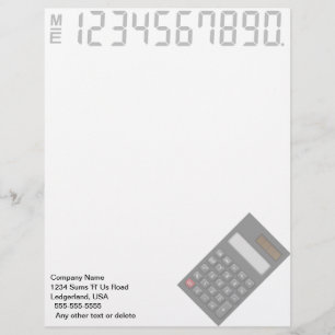 Papier En-tête du calculateur financier (noir)