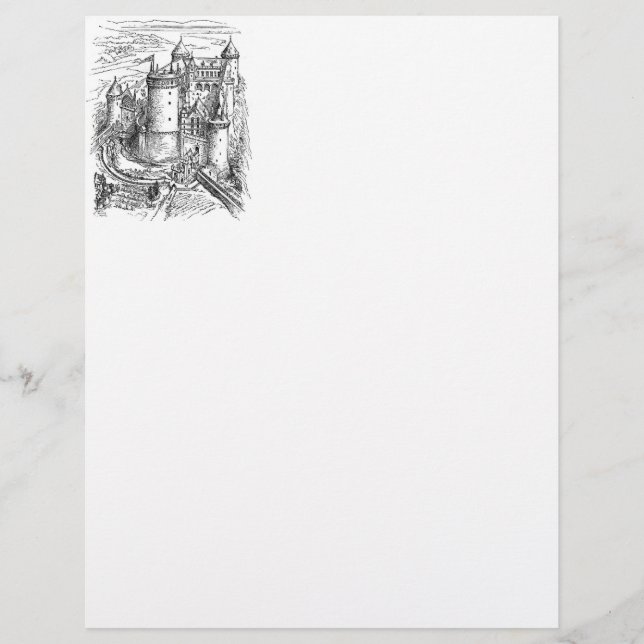 Papier En-tête du château médiéval (Devant)
