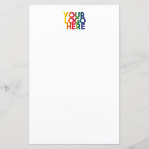 Papier En-tête du logo commercial simple blanc