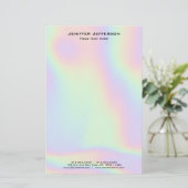 Papier En-tête d'une licorne élégante (Debout devant)