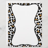 Papier En-tête Empreinte de léopard élégant (Devant / Derrière)