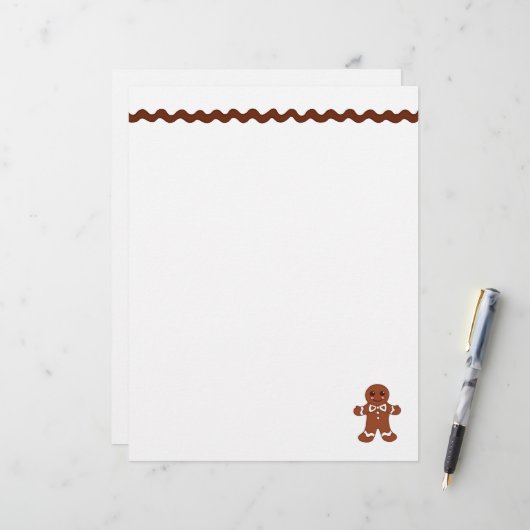 Papier en-tête en pain d'épices (Devant/Arrière en situation)