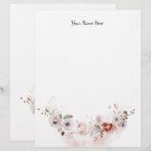 Papier En-tête Floral (Devant / Derrière)