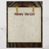 Papier en-tête Honey-Do-List (Devant)