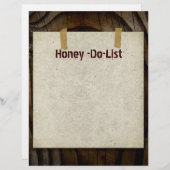 Papier en-tête Honey-Do-List (Devant / Derrière)