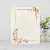 Papier En-tête Mariage Floral (Debout devant)