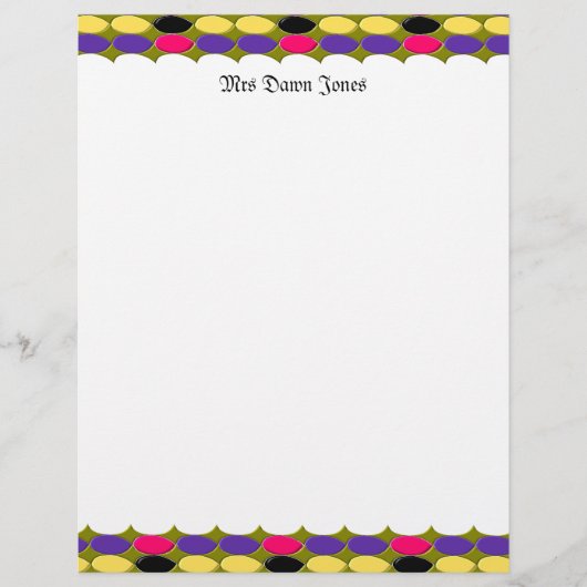 Papier En-Tête Personnalisable De Nombreux Points (Devant)