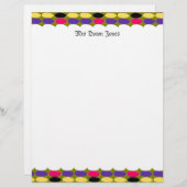 Papier En-Tête Personnalisable De Nombreux Points (Devant / Derrière)