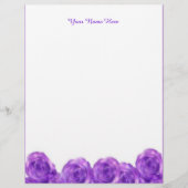 Papier En-tête personnalisé Rose violet (Devant)