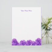 Papier En-tête personnalisé Rose violet (Debout devant)