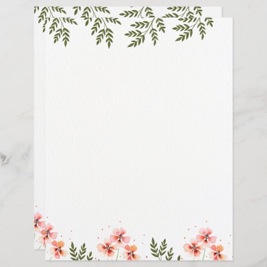 Papier En-tête pour les imprimés (Devant / Derrière)