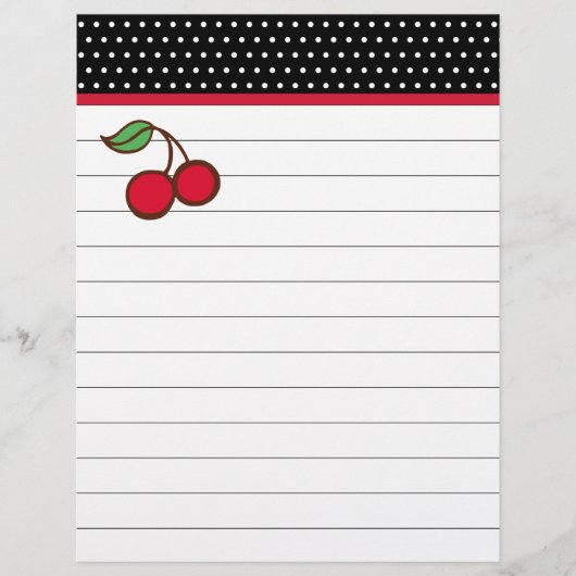 Papier en-tête Retro Cherry (Devant)