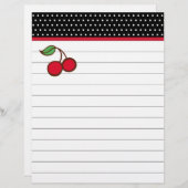 Papier en-tête Retro Cherry (Devant / Derrière)