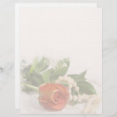 Papier En-tête rose et perles (Devant / Derrière)