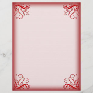 Papier En-tête rouge Noël