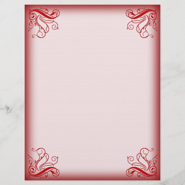 Papier En-tête rouge Noël (Devant)