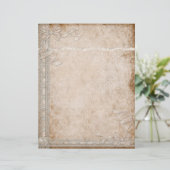 Papier En-tête simple dentelle (Debout devant)