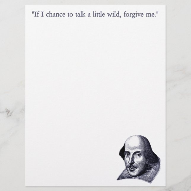 Papier En-tête simple Shakespeare (Devant)