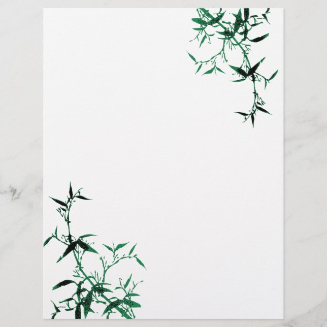 Papier En-tête vert en bambou (Devant)