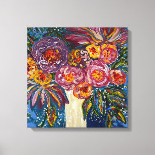 Papier en toile bouquet floral