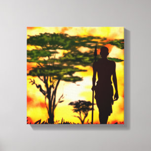 Papier en toile de chasse africaine
