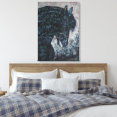 Papier en toile du Cheval friésien noir (Insitu(Chambre))