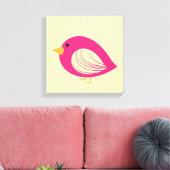 Papier en toile pour oiseaux curieux rose mignon (Insitu(Salon))