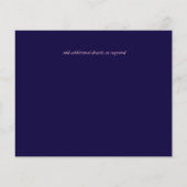 Papier EN VENTE ! Marine Blue Rosegold Enregistrer la dat (Dos)