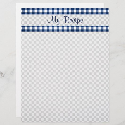 Papier En vichy bleu (Devant / Derrière)