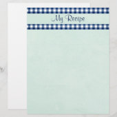Papier En vichy bleu (Devant / Derrière)