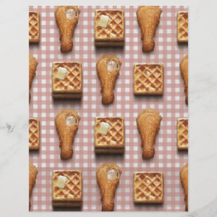 Papier en vichy gaufres de poulet
