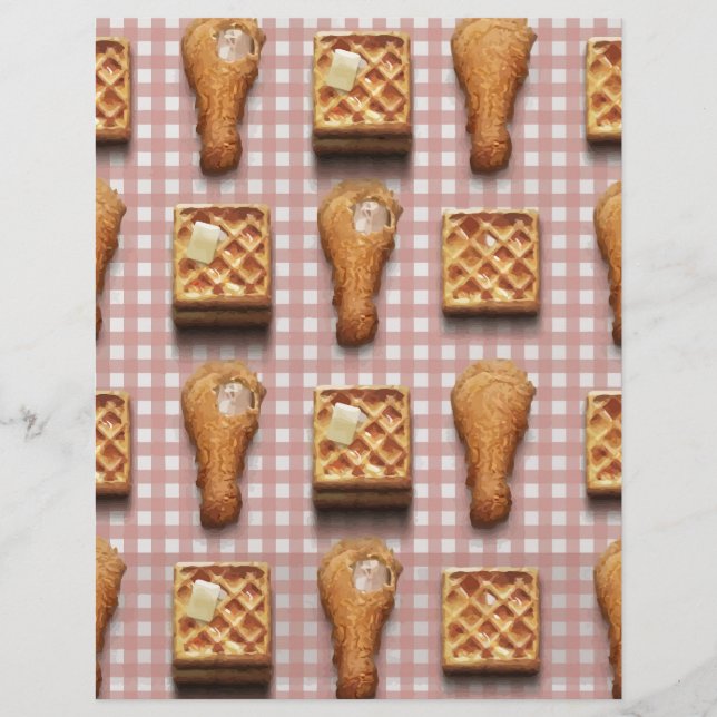 Papier en vichy gaufres de poulet (Devant)
