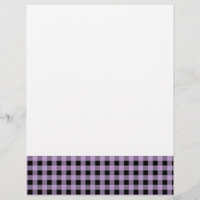 Papier en vichy Lilac et Noir (Devant)