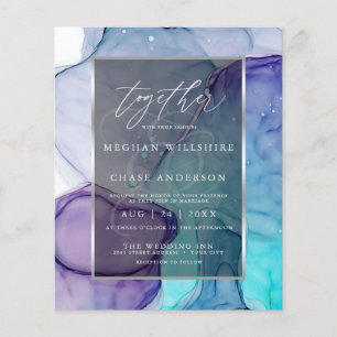 Papier Encre Abstraite liquide Lilac Aqua étonnante