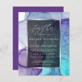 Papier Encre Abstraite Liquide Violet Aqua superbe 2 (Devant / Derrière)