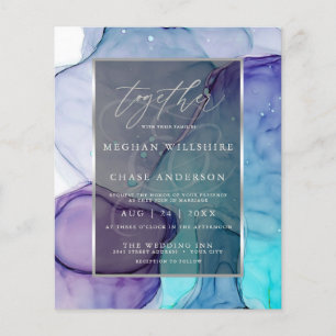 Papier Encre Abstraite liquide Violet Aqua superbe 3