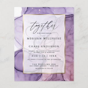 Papier Encre Abstraite Mariage chic Rose abordable