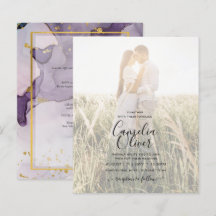 Encre Alcoolique Or Violet Abstrait PHOTO Mariage