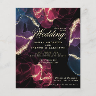 Papier Encre d'alcool bleu violet Mariage budget