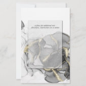 Papier Encre d'alcool d'or noir élégant Mariage budget (Dos)